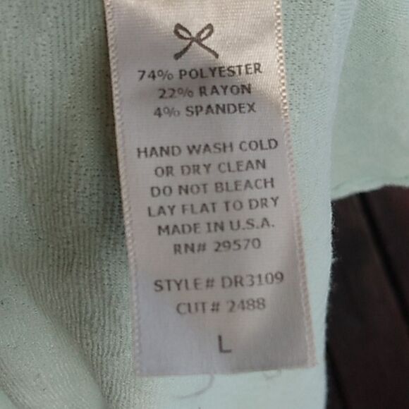 Everly Mint Green Textured Sleeveless Dress - Picture 9 of 9